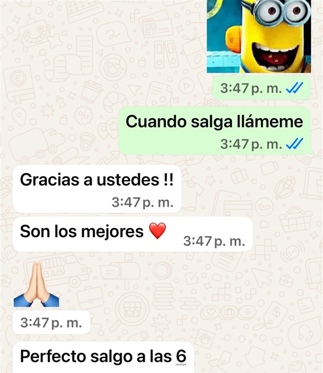 Captura real (WhatsApp): Son los mejores.