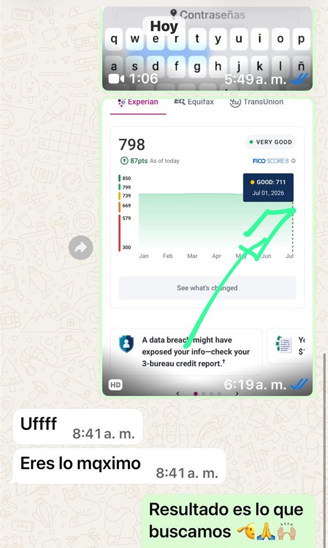 Captura real (WhatsApp): Uffff.